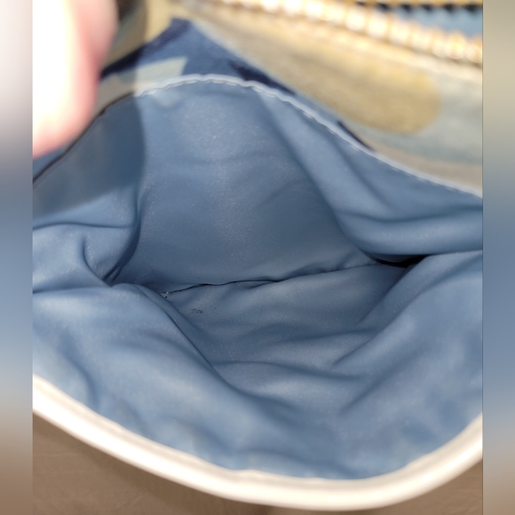 COACH SIGNATURE SWING PACK L0767-41226 SCARF BLUE CROSS BODY - Picture 8 of 12